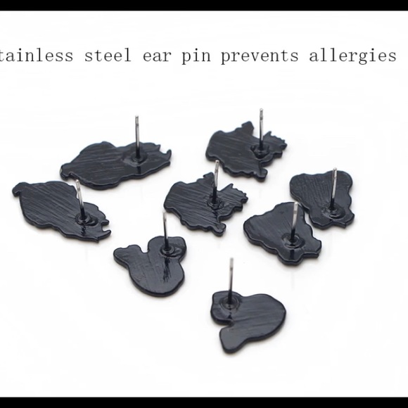 My Hero Academia Shoto Todoroki stud earrings - Picture 2 of 2